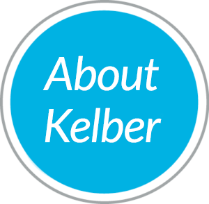 Round blue navigational button to About Kelber