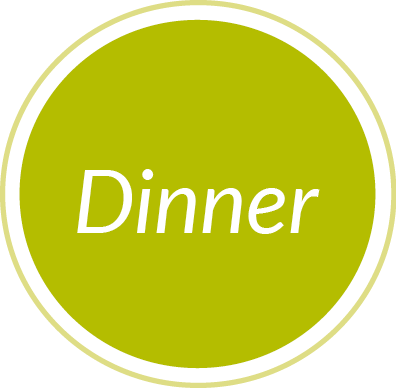 Dinner green circle graphic