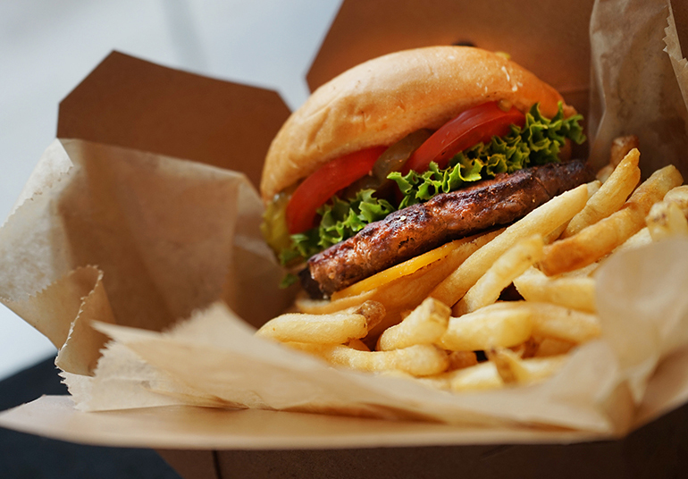 BurgerFries00519_v3 Burger and fries onsite food by Kelber Catering
