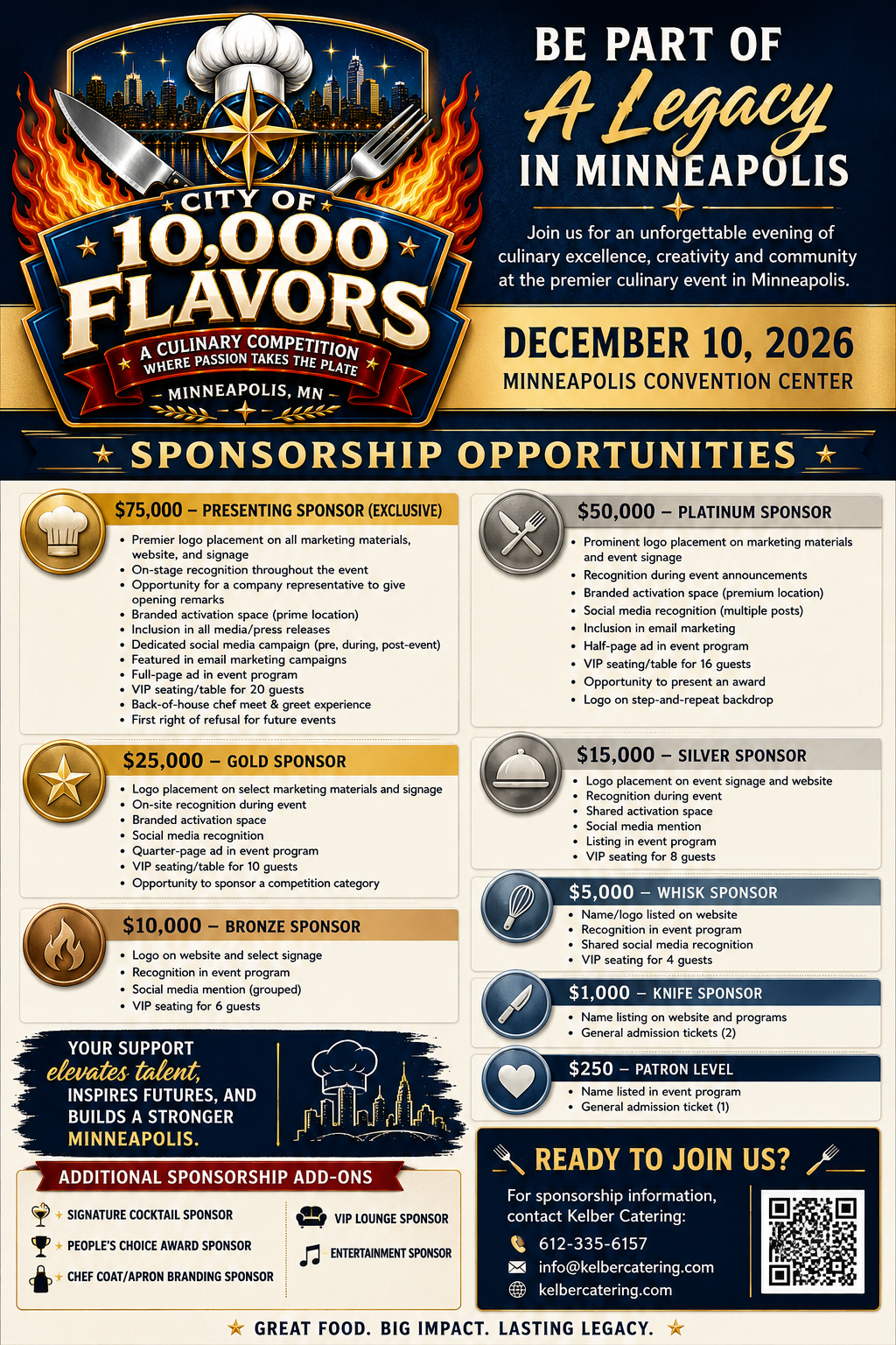 Culinary Competition Sponship flyer