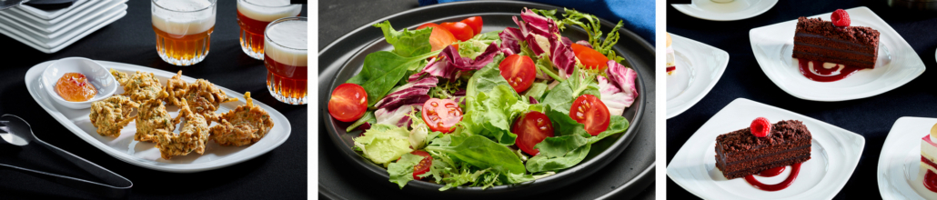 Vegan Menu appetizer salad deserts